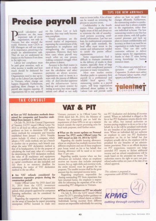 Dịch Vụ Trả Lương Chính Xác (tiếp theo) - 2