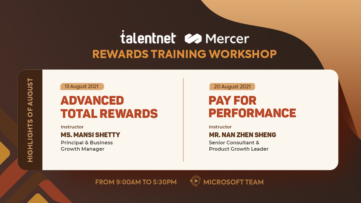 Talentnet-Mercer Rewards Training Workshop - Highlights of August