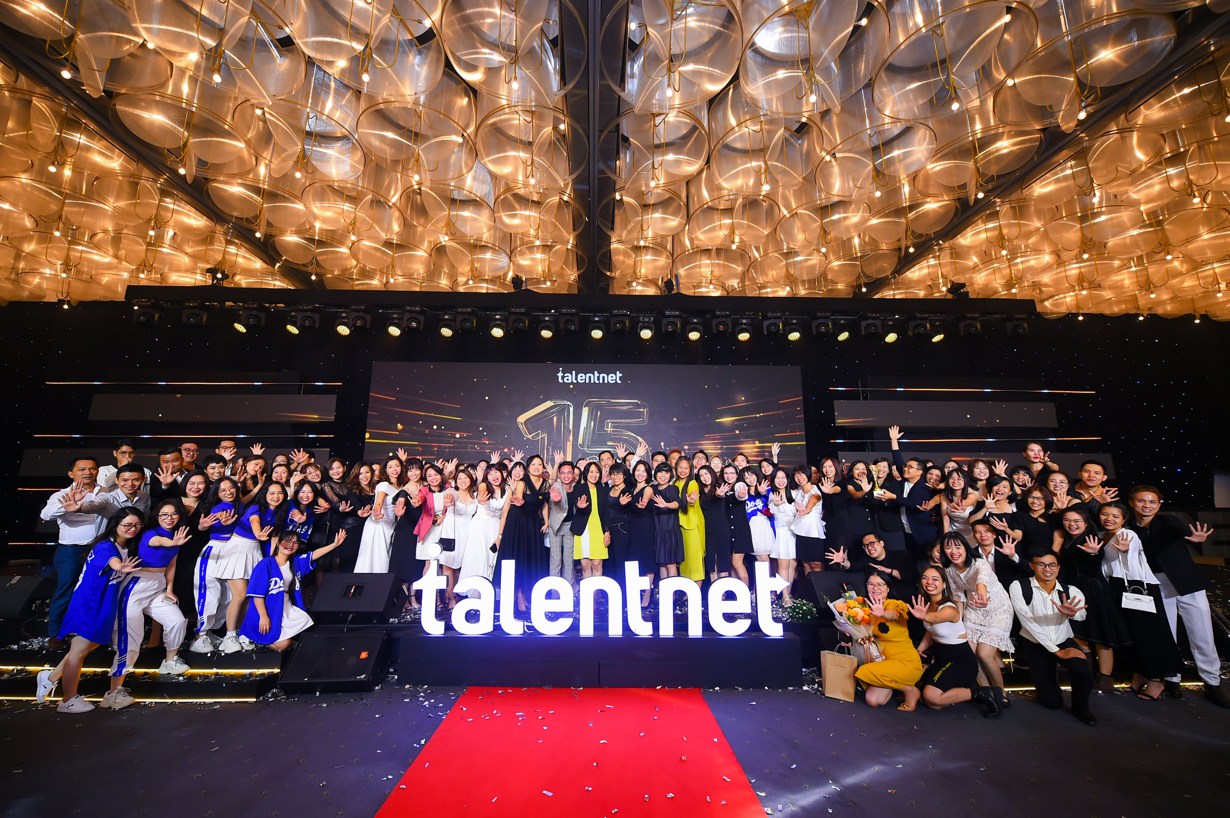 Talentnetâs employees at the 15-year anniversary. 